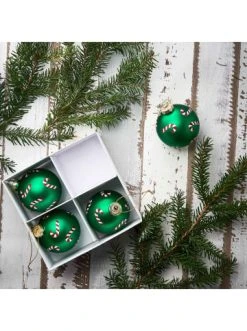 Blitzangebot 😀 Weihnachten Butlers 4x Glaskugel "Candy Canes" Ø8cm HANG ON In Grün Günstig Kaufen 🔔 -Butlers Geschaft butlers 4x glaskugel candy canes o8cm hang on in grun 3