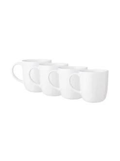 Angebote 🧨 Küche Butlers 4x Tasse Mit Henkel 300ml NATIVE In Weiß Günstig Kaufen 🎁