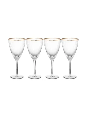 Angebote ⌛ Küche Butlers 4x Weingläser Mit Goldrand Und Rillen 280ml GOLDEN TWENTIES In Transparent Günstig Kaufen 🎉 3 Angebote ⌛ Küche Butlers 4x Weingläser Mit Goldrand Und Rillen 280ml GOLDEN TWENTIES In Transparent Günstig Kaufen 🎉