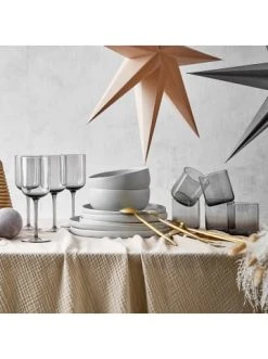 Bester Verkauf ❤️ Küche Butlers 6x Gläser 325ml VENICE In Grau Günstig Kaufen 🎁 -Butlers Geschaft butlers 6x glaser 325ml venice in grau 1