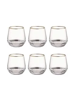 Am billigsten 🌟 Küche Butlers 6x Gläser Mit Goldrand 345ml TOUCH OF GOLD In Transparent Günstig Kaufen 🤩