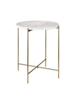 Schlussverkauf ⭐ Möbel Butlers Beistelltisch Mit Marmorplatte MARBLE In Weiß Günstig Kaufen 😉