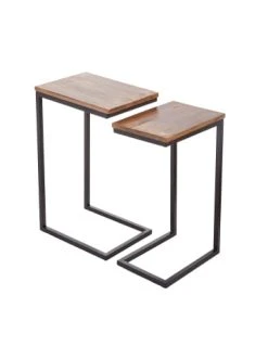 Beste Bewertungen von 👏 Möbel Butlers Beistelltisch-Set 2-tlg. MANGOLINE In Natur-Schwarz Günstig Kaufen 🤩