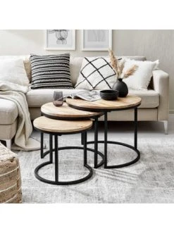 Coupon 🧨 Möbel Butlers Beistelltisch-Set 3-tlg. MANGOLINE In Natur-Schwarz Günstig Kaufen 🥰 -Butlers Geschaft butlers beistelltisch set 3 tlg mangoline in natur schwarz 1