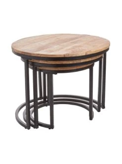 Coupon 🧨 Möbel Butlers Beistelltisch-Set 3-tlg. MANGOLINE In Natur-Schwarz Günstig Kaufen 🥰 -Butlers Geschaft butlers beistelltisch set 3 tlg mangoline in natur schwarz 2