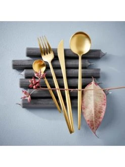 Budget 👍 Küche Butlers Besteck-Set 16-tlg. Matt STILETTO In Gold Günstig Kaufen 👍 -Butlers Geschaft butlers besteck set 16 tlg matt stiletto in gold 3