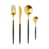 Besorgen ⭐ Küche Butlers Besteck-Set 4-tlg. Matt STILETTO In Gold-Schwarz Günstig Kaufen 👍 -Butlers Geschaft butlers besteck set 4 tlg matt stiletto in gold schwarz