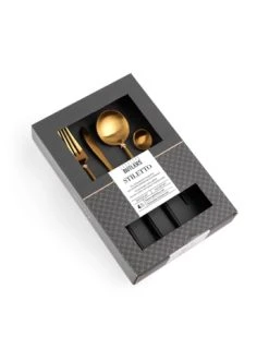 Besorgen ⭐ Küche Butlers Besteck-Set 4-tlg. Matt STILETTO In Gold-Schwarz Günstig Kaufen 👍 -Butlers Geschaft butlers besteck set 4 tlg matt stiletto in gold schwarz 2