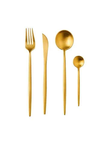 Besorgen 🔔 Küche Butlers Besteck-Set 4-tlg. Matt STILETTO In Gold Günstig Kaufen 🧨 3 Besorgen 🔔 Küche Butlers Besteck-Set 4-tlg. Matt STILETTO In Gold Günstig Kaufen 🧨