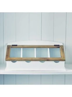 Schlussverkauf 🌟 Küche Butlers Besteckkasten Mit Glasdeckel CAMPAGNE In Weiß Günstig Kaufen ✨ -Butlers Geschaft butlers besteckkasten mit glasdeckel campagne in weiss 2