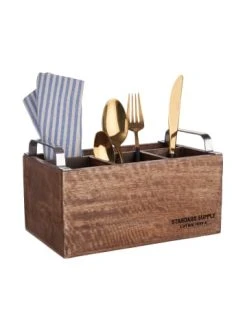 Schlussverkauf ⌛ Küche Butlers Besteckträger L 24 X B 14cm STANDARD SUPPLY In Braun Günstig Kaufen 🛒