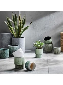 Besorgen 🌟 Dekoration Butlers Blumentopf Ø14cm LEAVES In Grün Günstig Kaufen ⭐ -Butlers Geschaft butlers blumentopf o14cm leaves in grun 1