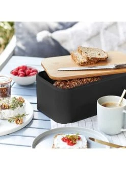 Besorgen 🥰 Küche Butlers Brotkasten BREAD'N'BREAKFAST In Schwarz Günstig Kaufen 🥰 -Butlers Geschaft butlers brotkasten breadnbreakfast in schwarz 1