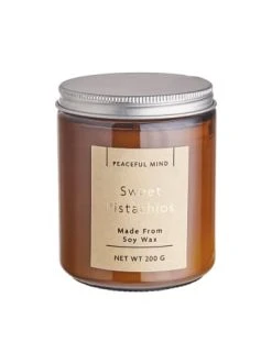 Großhandel 🛒 Dekoration Butlers Duftkerze Sweet Pistachios Mit Sojawachs PEACEFUL MIND In Braun-Silber Günstig Kaufen 🛒