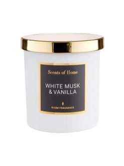 Angebote 🔔 Dekoration Butlers Duftkerze White Musk & Vanilla Mit Sojawachs SCENTS OF HOME In Weiß-Gold Günstig Kaufen 👏
