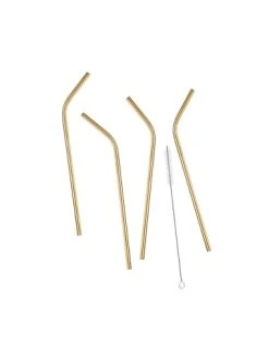 Großhandel 🔥 Küche Butlers Edelstahltrinkhalme Mit Bürste MANHATTAN LOUNGE In Gold Günstig Kaufen 🥰