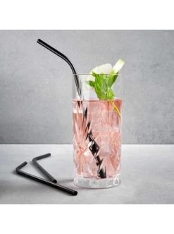 Bester Verkauf 😍 Küche Butlers Edelstahltrinkhalme Mit Bürste MANHATTAN LOUNGE In Schwarz Günstig Kaufen ⌛ -Butlers Geschaft butlers edelstahltrinkhalme mit burste manhattan lounge in schwarz 1