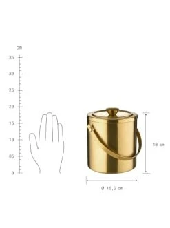 Großhandel 🌟 Haushalt Butlers Eiseimer Mit Zange Höhe 18cm ON ICE In Gold Günstig Kaufen ❤️ -Butlers Geschaft butlers eiseimer mit zange hohe 18cm on ice in gold 4