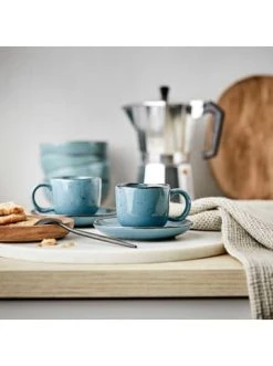 Auslauf ✔️ Küche Butlers Espressotasse Mit Untertasse 90ml FINCA In Blau Günstig Kaufen ✔️ -Butlers Geschaft butlers espressotasse mit untertasse 90ml finca in blau 3