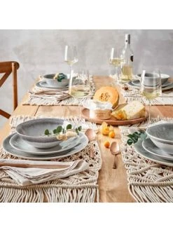 Bestpreis 🛒 Küche Butlers Geschirr-Set 12-tlg. ATLANTIS In Grau Günstig Kaufen ✨ -Butlers Geschaft butlers geschirr set 12 tlg atlantis in grau 1