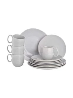 Auslauf 🎉 Küche Butlers Geschirr-Set 12-tlg. MANOR In Hellgrau Günstig Kaufen ⭐