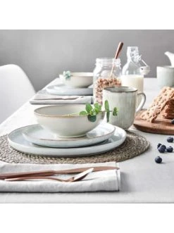 Bestes Angebot 🔥 Küche Butlers Geschirr-Set 16-tlg. HENLEY In Grau Günstig Kaufen 😍 -Butlers Geschaft butlers geschirr set 16 tlg henley in grau 1