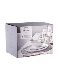 Bestes Angebot 🔥 Küche Butlers Geschirr-Set 16-tlg. HENLEY In Grau Günstig Kaufen 😍 -Butlers Geschaft butlers geschirr set 16 tlg henley in grau 2