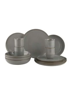 Am billigsten ✔️ Küche Butlers Geschirr-Set 16-tlg. NATIVE In Grau Günstig Kaufen 🌟