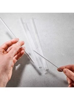 Budget 👏 Küche Butlers Glastrinkhalm Mit Bürste 5er-Set LONG DRINK In Transparent Günstig Kaufen 😀 -Butlers Geschaft butlers glastrinkhalm mit burste 5er set long drink in transparent 1
