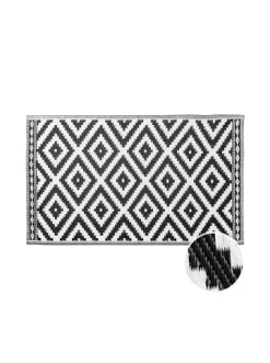 Coupon 🥰 Heimtextilien Butlers In- & Outdoor-Teppich Ethno Rauten L 150 X B 90cm COLOUR CLASH In Schwarz-Weiß Günstig Kaufen 🤩