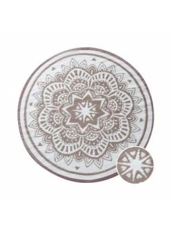 Bestes Angebot ✔️ Heimtextilien Butlers In- & Outdoor-Teppich Flora Ø150cm COLOUR CLASH In Natur-Weiß Günstig Kaufen 🥰