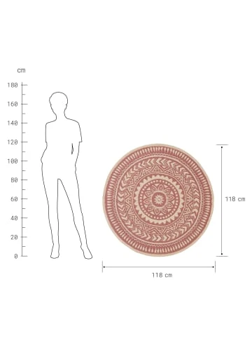 Blitzangebot 🧨 Heimtextilien Butlers In- & Outdoor-Teppich Ø118cm COLOUR CLASH In Hellrot-Creme Günstig Kaufen 🛒 5 Blitzangebot 🧨 Heimtextilien Butlers In- & Outdoor-Teppich Ø118cm COLOUR CLASH In Hellrot-Creme Günstig Kaufen 🛒 – Bild 3