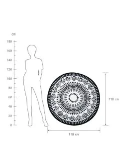 Coupon 🤩 Heimtextilien Butlers In- & Outdoor-Teppich Ø118cm COLOUR CLASH In Schwarz-Weiß Günstig Kaufen ⌛ -Butlers Geschaft butlers in and outdoor teppich o118cm colour clash in schwarz weiss 11