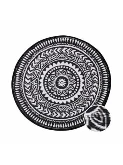 Bester Verkauf 😍 Heimtextilien Butlers In- & Outdoor-Teppich Ø118cm COLOUR CLASH In Schwarz-Weiß Günstig Kaufen ⭐