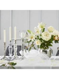 Auslauf 🌟 Dekoration Butlers Kerzenhalter Höhe 23cm SILVERLIGHTS In Silber Günstig Kaufen 🎉 -Butlers Geschaft butlers kerzenhalter hohe 23cm silverlights in silber 1