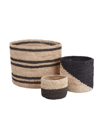 Auslauf 🔥 Dekoration Butlers Korb Handgefertigt Aus Raffia Ø13cm ISALO In Natur-Anthrazit Günstig Kaufen 🧨 6 Auslauf 🔥 Dekoration Butlers Korb Handgefertigt Aus Raffia Ø13cm ISALO In Natur-Anthrazit Günstig Kaufen 🧨 – Bild 4