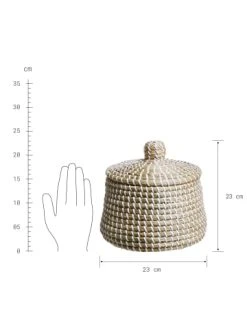 Aktion 💯 Dekoration Butlers Korb Mit Deckel Ø23cm BONDI BRAID In Natur-Weiß Günstig Kaufen 👍 -Butlers Geschaft butlers korb mit deckel o23cm bondi braid in natur weiss 2