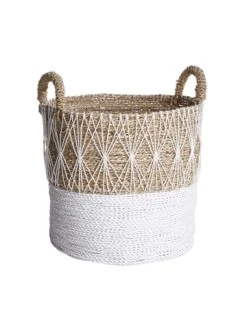 Am billigsten 🔔 Dekoration Butlers Korb Ø40cm WHITE BEACH In Natur-Weiß Günstig Kaufen ❤️