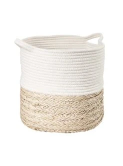 Schlussverkauf ⭐ Dekoration Butlers Korb Rund Ø35cm COTTON BRAID In Natur-Weiß Günstig Kaufen ✨