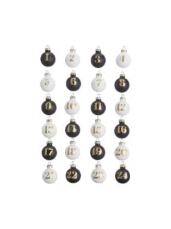 Blitzangebot ✔️ Weihnachten Butlers Kugel-Set 24-tlg. ADVENT In Schwarz-Weiß Günstig Kaufen ⭐