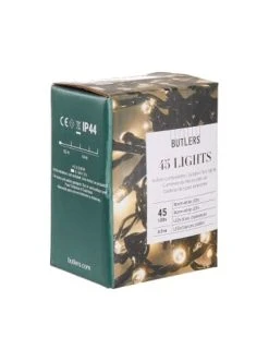 Auslauf 🥰 Lampen & Leuchten Butlers LED Outdoor Lichterkette 45 Lichter Schwarz 45 LIGHTS In Schwarz Günstig Kaufen 🌟 -Butlers Geschaft butlers led outdoor lichterkette 45 lichter schwarz 45 lights in schwarz 1