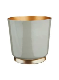 Aktion 🔥 Dekoration Butlers Pflanztopf Ø17cm EMILIE In Hellgrau-Gold Günstig Kaufen 🔔
