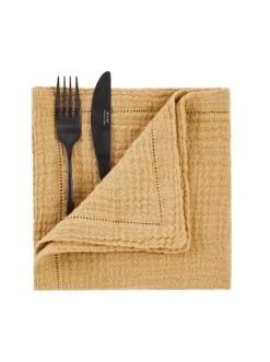 Auslauf 🧨 Heimtextilien Butlers Serviette L 42 X B 42cm LOOM In Gelb Günstig Kaufen 🔥