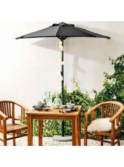 Bestpreis 🧨 Garten & Balkon Butlers Sonnenschirm Halbrund Mit Knickgelenk Und Kurbel SIESTA In Anthrazit Günstig Kaufen 🥰 -Butlers Geschaft butlers sonnenschirm halbrund mit knickgelenk und kurbel siesta in anthrazit 1