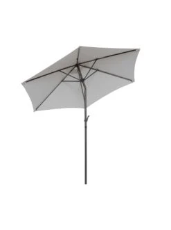 Bestes Angebot 🔔 Garten & Balkon Butlers Sonnenschirm Mit Kurbel Ø180cm SIESTA In Hellgrau Günstig Kaufen ✔️