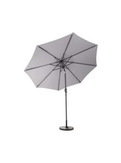 Budget 💯 Garten & Balkon Butlers Sonnenschirm Mit LED-Solar-Lichter Ø270cm SUN & STARS In Hellgrau Günstig Kaufen 🎁 -Butlers Geschaft butlers sonnenschirm mit led solar lichter o270cm sun and stars in hellgrau 2