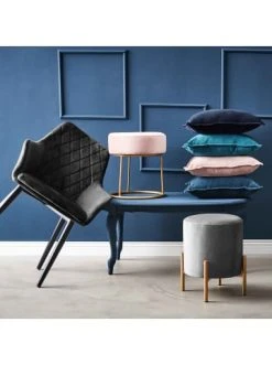 Angebote 👏 Möbel Butlers Stuhl Samt 2er-Set Grau VELVET In Grau Günstig Kaufen ⌛ -Butlers Geschaft butlers stuhl samt 2er set grau velvet in grau 4