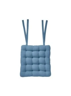 Coupon 🎉 Garten & Balkon Butlers Stuhlkissen Mit Bändchen L 35 X B 37cm SOLID In Blau Günstig Kaufen 🧨
