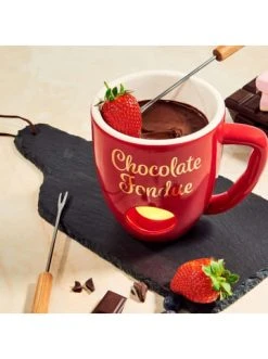 Bester Verkauf 😍 Küche Butlers Tasse Mit 2 Gabeln CHOCOLATE FONDUE In Rot Günstig Kaufen 😉 -Butlers Geschaft butlers tasse mit 2 gabeln chocolate fondue in rot 1
