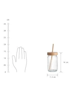 Schlussverkauf 🔥 Küche Butlers Trinkglas Mit Bambusdeckel 450ml GREEN TASTE In Transparent-Natur Günstig Kaufen 🎉 -Butlers Geschaft butlers trinkglas mit bambusdeckel 450ml green taste in transparent natur 2